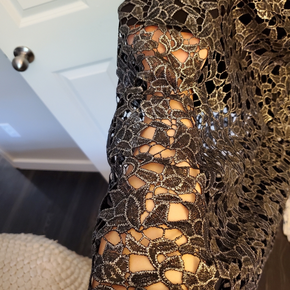 ASTR black and silver patterned midi dress - Picture 5 of 5